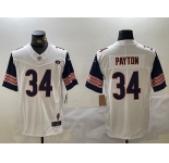 Men's Chicago Bears #34 Walter Payton Limited White Fashion FUSE Jersey