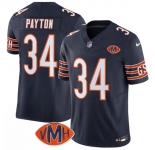 Men's Chicago Bears #34 Walter Payton Navy 2025 F.U.S.E. With VMH Patch Vapor Untouchable Limited Football Stitched Jersey