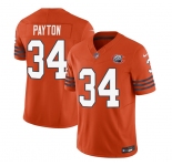 Men's Chicago Bears #34 Walter Payton Orange 2023 F.U.S.E. Throwback Limited Football Stitched Game Jersey