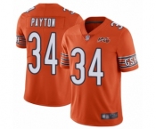 Men's Chicago Bears #34 Walter Payton Orange Alternate 100th Season Limited Football Jersey