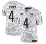 Men's Chicago Bears #4 D'Andre Swift 2024 F.U.S.E Arctic Camo Salute To Service Limited Stitched Football Jersey