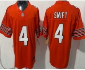 Men's Chicago Bears #4 D'Andre Swift Limited Orange FUSE Vapor Jersey