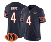 Men's Chicago Bears #4 D'Andre Swift Navy 2025 F.U.S.E. With Illinois and VMH Patch Vapor Untouchable Limited Football Stitched Jersey
