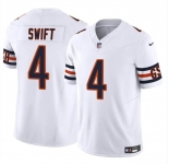 Men's Chicago Bears #4 D’Andre Swift White 2023 F.U.S.E. Vapor Football Stitched Jersey