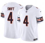 Men's Chicago Bears #4 D'Andre Swift White 2025 F.U.S.E. Vapor Untouchable Limited Football Stitched Jersey