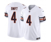 Men's Chicago Bears #4 D'Andre Swift White 2025 F.U.S.E. Vapor Untouchable Limited Football Stitched Jersey