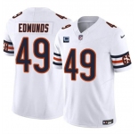 Men's Chicago Bears #49 Tremaine Edmunds White 2024 F.U.S.E. With 2-star C Patch Vapor Untouchable Limited Football Stitched Jersey