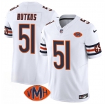 Men's Chicago Bears #51 Dick Butkus White 2025 F.U.S.E. With VMH Patch Vapor Untouchable Limited Football Stitched Jersey