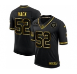 Men's Chicago Bears #52 Khalil Mack 2020 Salute To Service Black Golden Limited Football Jersey