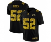 Men's Chicago Bears #52 Khalil Mack Black Leopard Print Fashion Vapor Limited Football Jersey