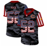 Men's Chicago Bears #52 Khalil Mack Camo Flag Nike Limited Jersey