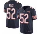 Men's Chicago Bears #52 Khalil Mack Navy Blue Team Color 100th Season Limited Football Jersey