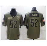 Men's Chicago Bears #52 Khalil Mack Nike Olive 2021 Salute To Service Limited Player Jersey