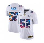 Men's Chicago Bears #52 Khalil Mack White Multi-Color 2020 Football Crucial Catch Limited Football Jersey