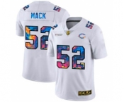 Men's Chicago Bears #52 Khalil Mack White Multi-Color 2020 Football Crucial Catch Limited Football Jersey