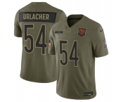 Men's Chicago Bears #54 Brian Urlacher Olive 2025 Salute to Service Limited Football Stitched Jersey