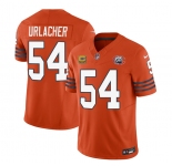 Men's Chicago Bears #54 Brian Urlacher Orange 2023 F.U.S.E. With 4-star C PatchThrowback Limited Football Stitched Game Jersey