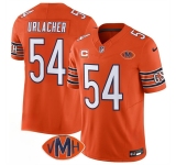 Men's Chicago Bears #54 Brian Urlacher Orange 2025 F.U.S.E. With 4-Star C Patch VMH Patch Vapor Untouchable Limited Football Stitched Jersey