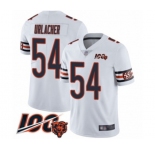 Men's Chicago Bears #54 Brian Urlacher White Vapor Untouchable Limited Player 100th Season Football Jersey