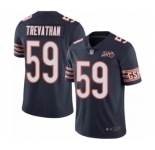 Men's Chicago Bears #59 Danny Trevathan Navy Blue Team Color 100th Season Limited Football Jersey