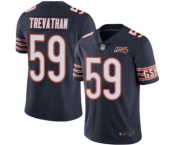 Men's Chicago Bears #59 Danny Trevathan Navy Blue Team Color 100th Season Limited Football Jersey