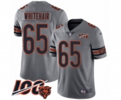Men's Chicago Bears #65 Cody Whitehair Limited Silver Inverted Legend 100th Season Football Jersey
