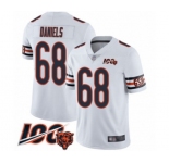 Men's Chicago Bears #68 James Daniels White Vapor Untouchable Limited Player 100th Season Football Jersey