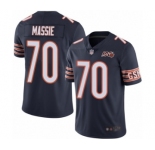 Men's Chicago Bears #70 Bobby Massie Navy Blue Team Color 100th Season Limited Football Jersey