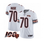 Men's Chicago Bears #70 Bobby Massie White Vapor Untouchable Limited Player 100th Season Football Jersey