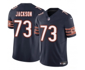 Men's Chicago Bears #73 Jonah Jackson Navy 2025 F.U.S.E. Vapor Football Stitched Jersey