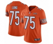 Men's Chicago Bears #75 Kyle Long Orange Alternate 100th Season Limited Football Jersey