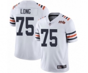 Men's Chicago Bears #75 Kyle Long White 100th Season Limited Football Jersey