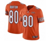 Men's Chicago Bears #80 Trey Burton Orange Alternate 100th Season Limited Football Jersey