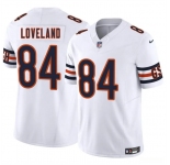 Men's Chicago Bears #84 Colston Lovelandr White 2025 Draft F.U.S.E. Vapor Untouchable Limited Football Stitched Jersey