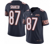 Men's Chicago Bears #87 Adam Shaheen Navy Blue Team Color 100th Season Limited Football Jersey