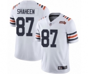 Men's Chicago Bears #87 Adam Shaheen White 100th Season Limited Football Jersey