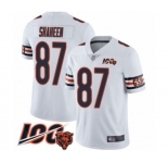 Men's Chicago Bears #87 Adam Shaheen White Vapor Untouchable Limited Player 100th Season Football Jersey