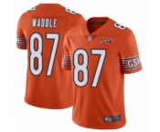 Men's Chicago Bears #87 Tom Waddle Orange Alternate 100th Season Limited Football Jersey