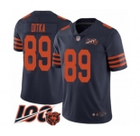 Men's Chicago Bears #89 Mike Ditka Limited Navy Blue Rush Vapor Untouchable 100th Season Football Jersey
