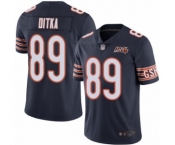 Men's Chicago Bears #89 Mike Ditka Navy Blue Team Color 100th Season Limited Football Jersey