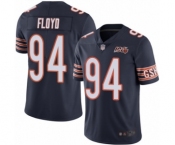 Men's Chicago Bears #94 Leonard Floyd Navy Blue Team Color 100th Season Limited Football Jersey