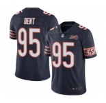 Men's Chicago Bears #95 Richard Dent Navy Blue Team Color 100th Season Limited Football Jersey