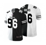 Men's Chicago Bears #96 Akiem Hicks Black V White Peace Split Vapor Untouchable Limited Football Jersey