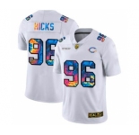 Men's Chicago Bears #96 Akiem Hicks White Multi-Color 2020 Football Crucial Catch Limited Football Jersey