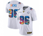 Men's Chicago Bears #96 Akiem Hicks White Multi-Color 2020 Football Crucial Catch Limited Football Jersey