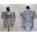 Men's Chicago Bears Blank Arctic Camo 2024 Salute to Service Stitched Baseball Jersey