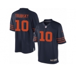 Men's Nike Chicago Bears #10 Mitchell Trubisky Limited Navy Blue 1940s Throwback Alternate NFL Jersey