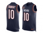 Men's Nike Chicago Bears #10 Mitchell Trubisky Limited Navy Blue Player Name & Number Tank Top NFL Jersey