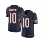 Men's Nike Chicago Bears #10 Mitchell Trubisky Limited Navy Blue Rush NFL Jersey