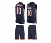 Men's Nike Chicago Bears #10 Mitchell Trubisky Limited Navy Blue Tank Top Suit NFL Jersey